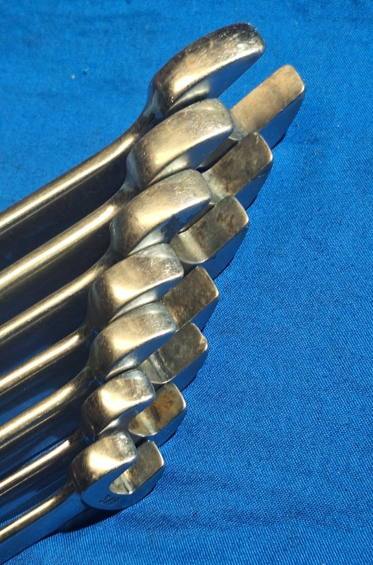 Old Logo Snap-On 7 piece RXS Open end Flare Nut SAE wrench set 3/4″ – 3/8″