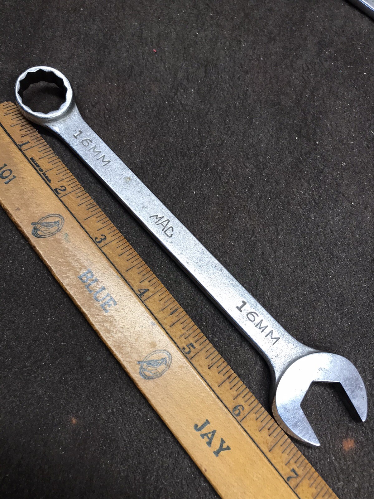 Mac Tools M16CW 16MM 12pt Combination Wrench USA Used
