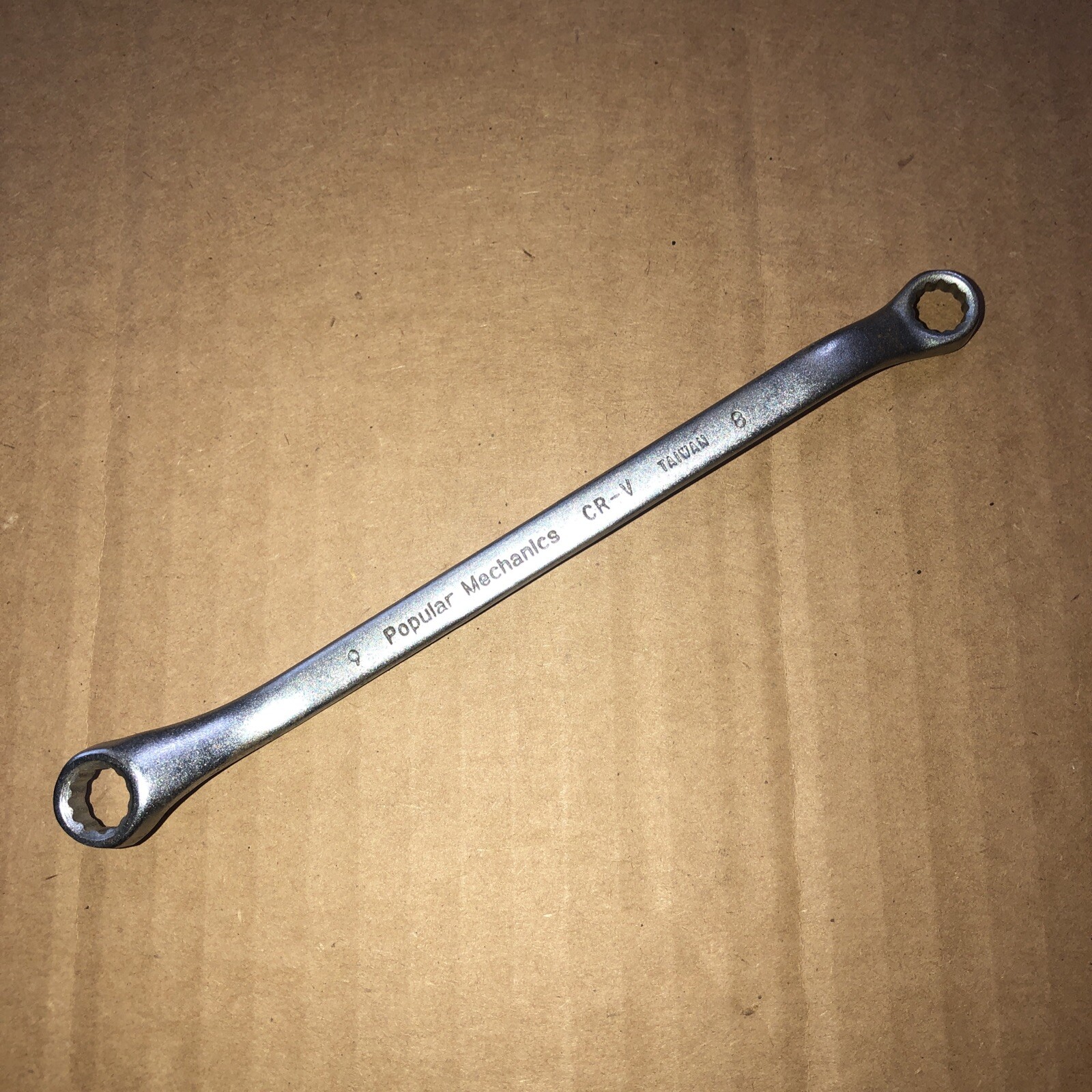 Vtg Popular Mechanics PM CR-V 12 Point Wrench W0408 M A 8mm X 9mm Boxed End !