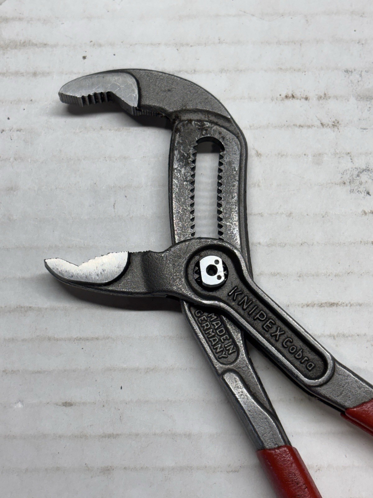 2 Knipex Cobra Adjustable Pliers 87 01 250 10″ & 87 01 180 7″ Red Grip Germany