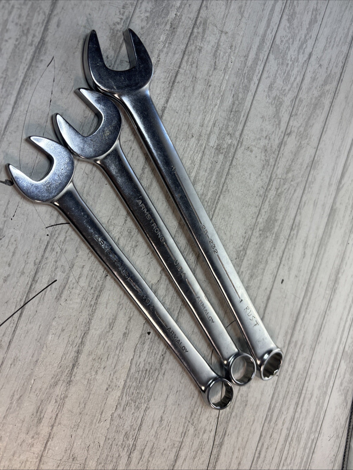 Armstrong Combination Wrench Set 3 Pc – 13/16, 7/8, & 1 (25-226 25-228 25-232)