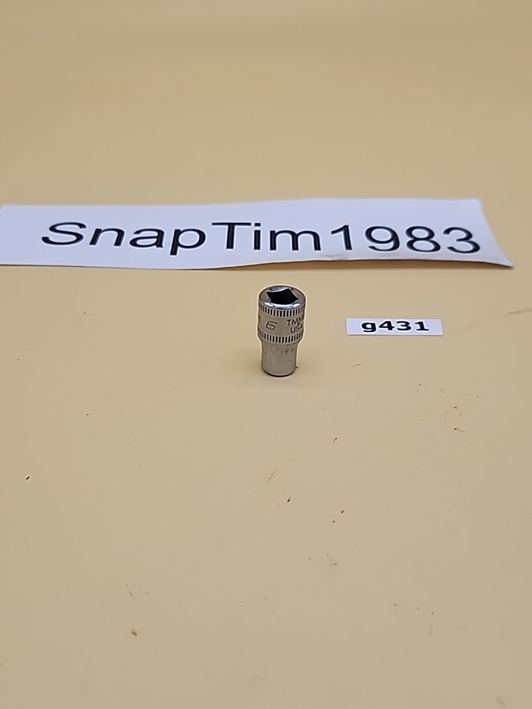 Snap-on Tools TMM6 6 Pt 1/4″ Drive 6mm Shallow Chrome Socket USA