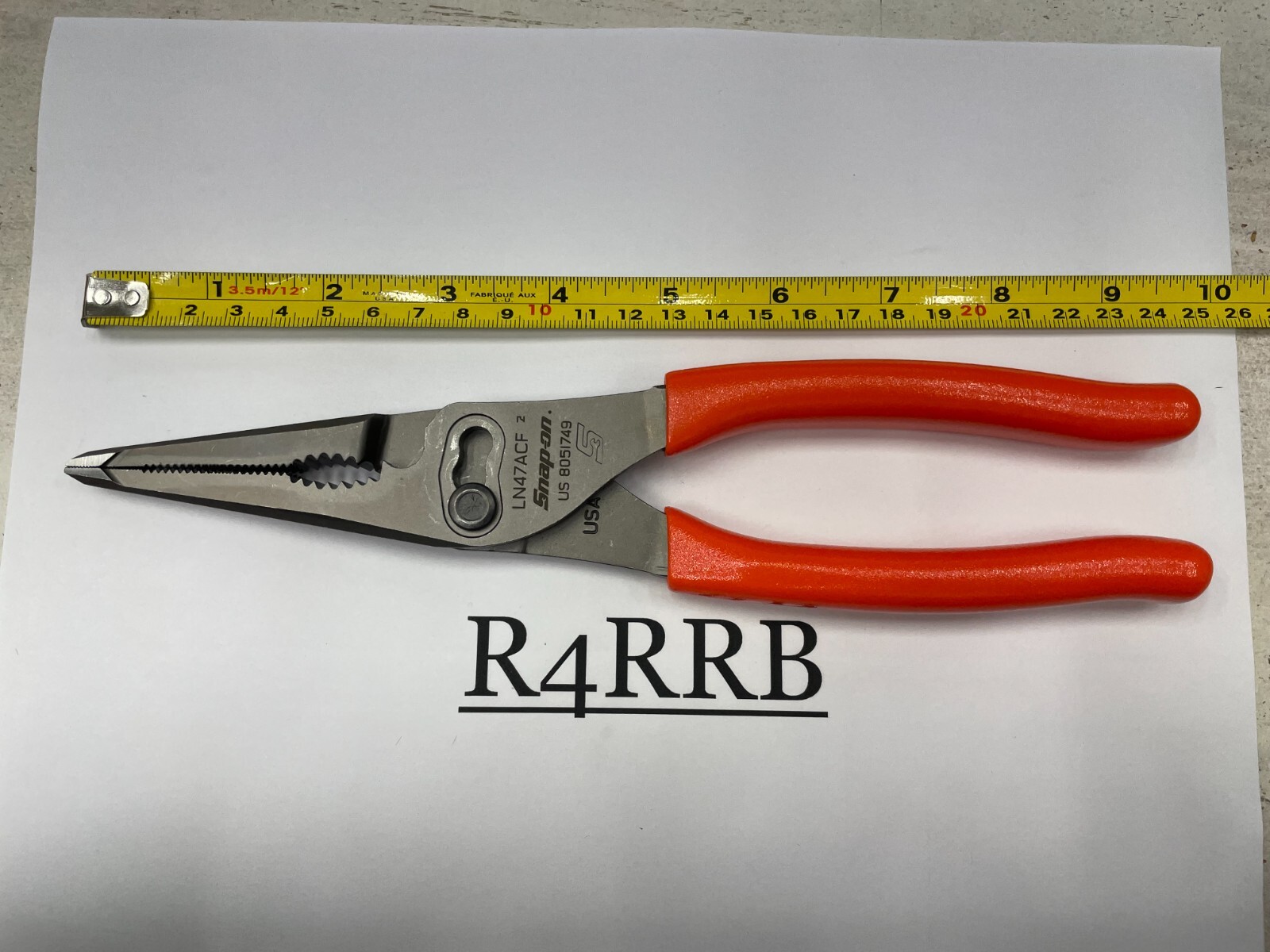 Snap-on Tools NEW 2pc ORANGE Soft Grip Needle Nose Plier Lot Set 911ACF LN47ACF
