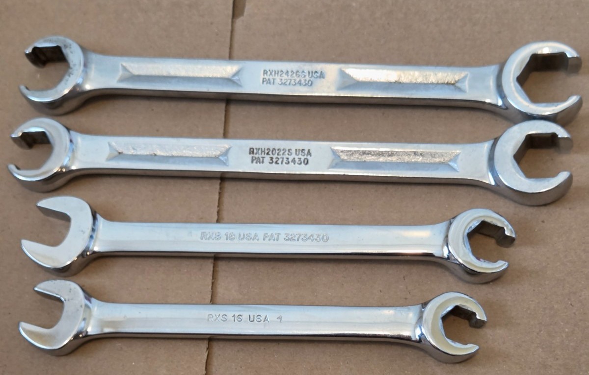 SNAP ON RXH RXS OPEN & FLARE NUT WRENCH LOT 13/16 3/4 11/16 5/8 1/2 9/16 VINTAGE