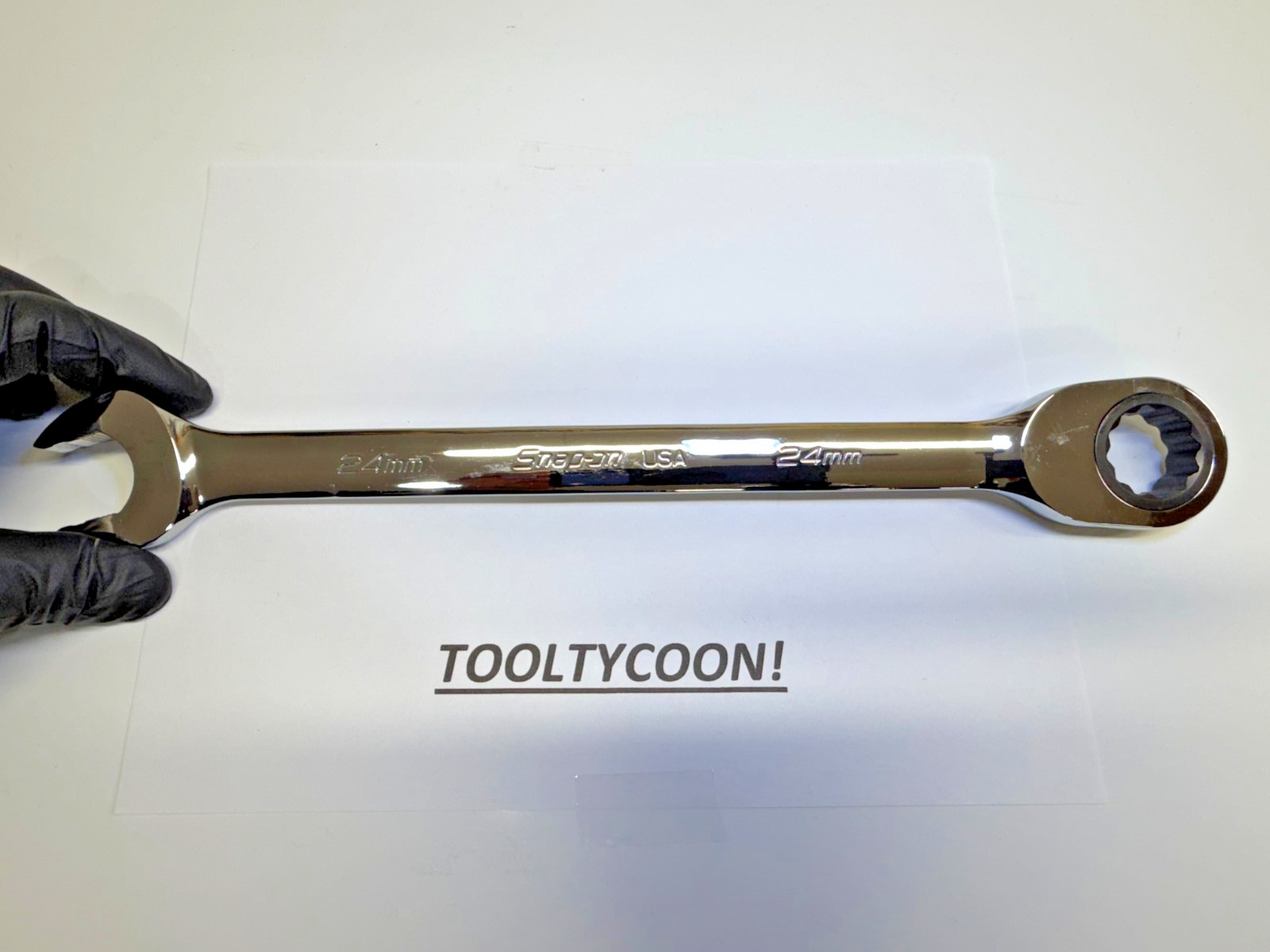 Snap-on Tools NEW 24mm Metric 0° Non-Reversing Ratcheting Combo Wrench SOXRM24A