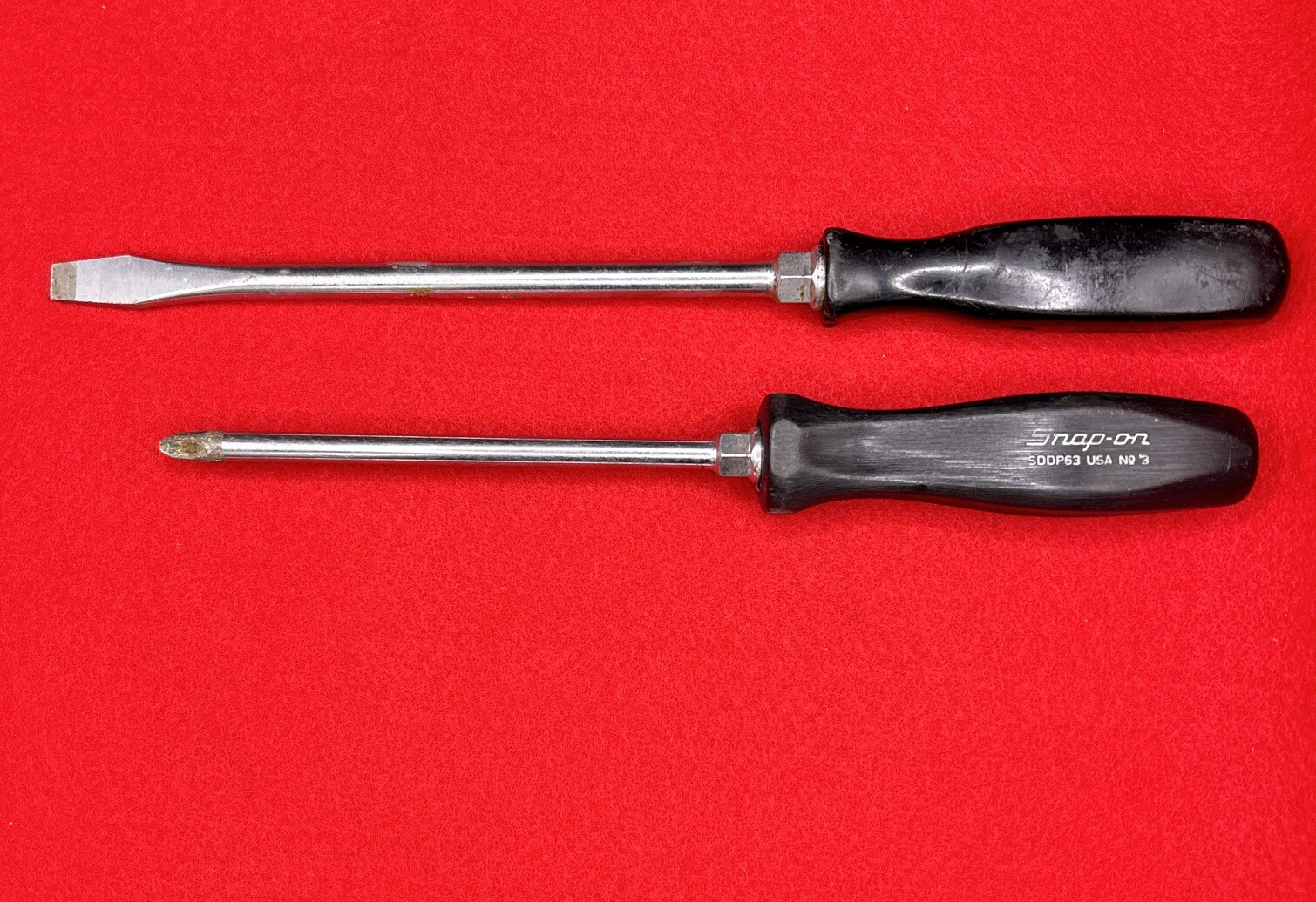 Nice! Snap On Screwdriver Set Phillips And Flat Head SSD8 And SDDP63 No. 3