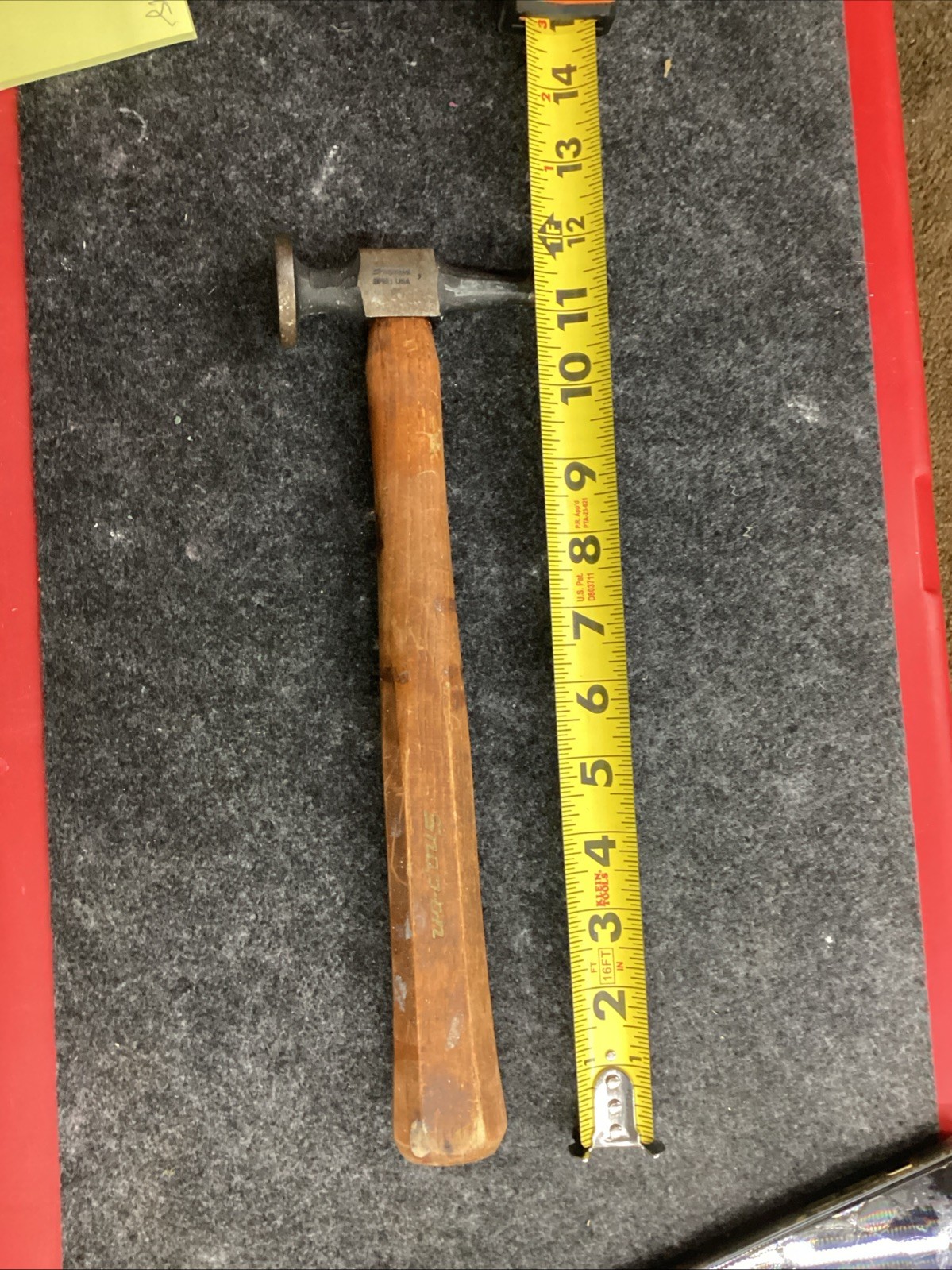 Vintage Snap On Tools BF6118 Auto Body Wood Handle Short Pick Hammer