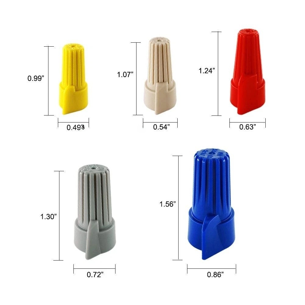 50 Pieces Spiral Terminal Nut Connectors Wire Electrical Connection Set