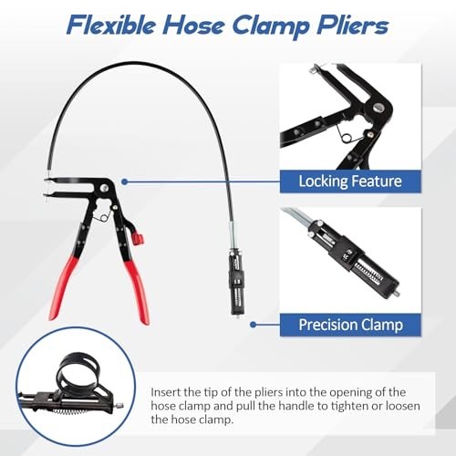 9PCS Hose Clamp Pliers Set Automotive Removal Tool Coolant Radiator Heater
