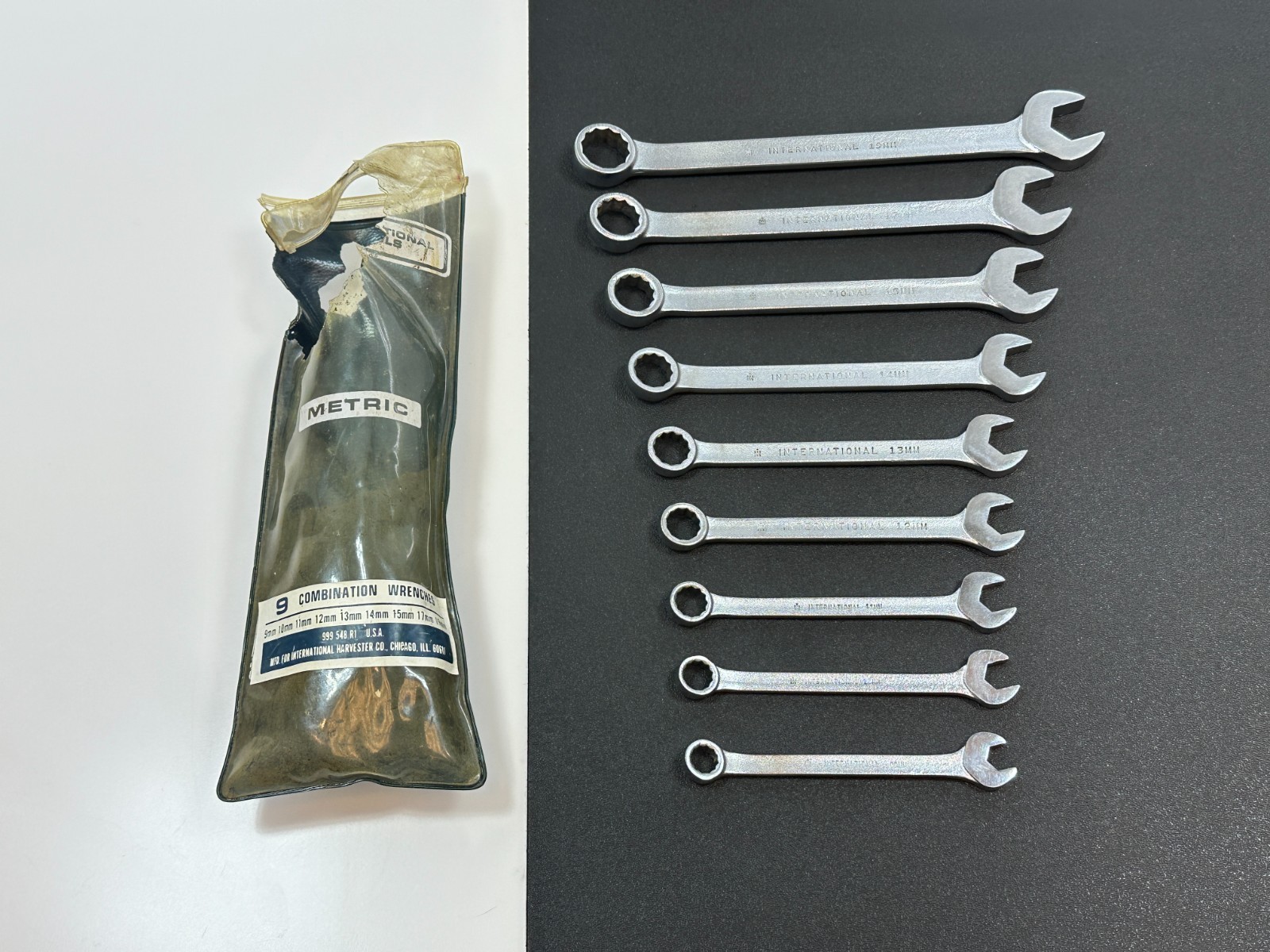 International Harvester USA 999548R1 9pc Metric 9mm-19mm Combination Wrench Set