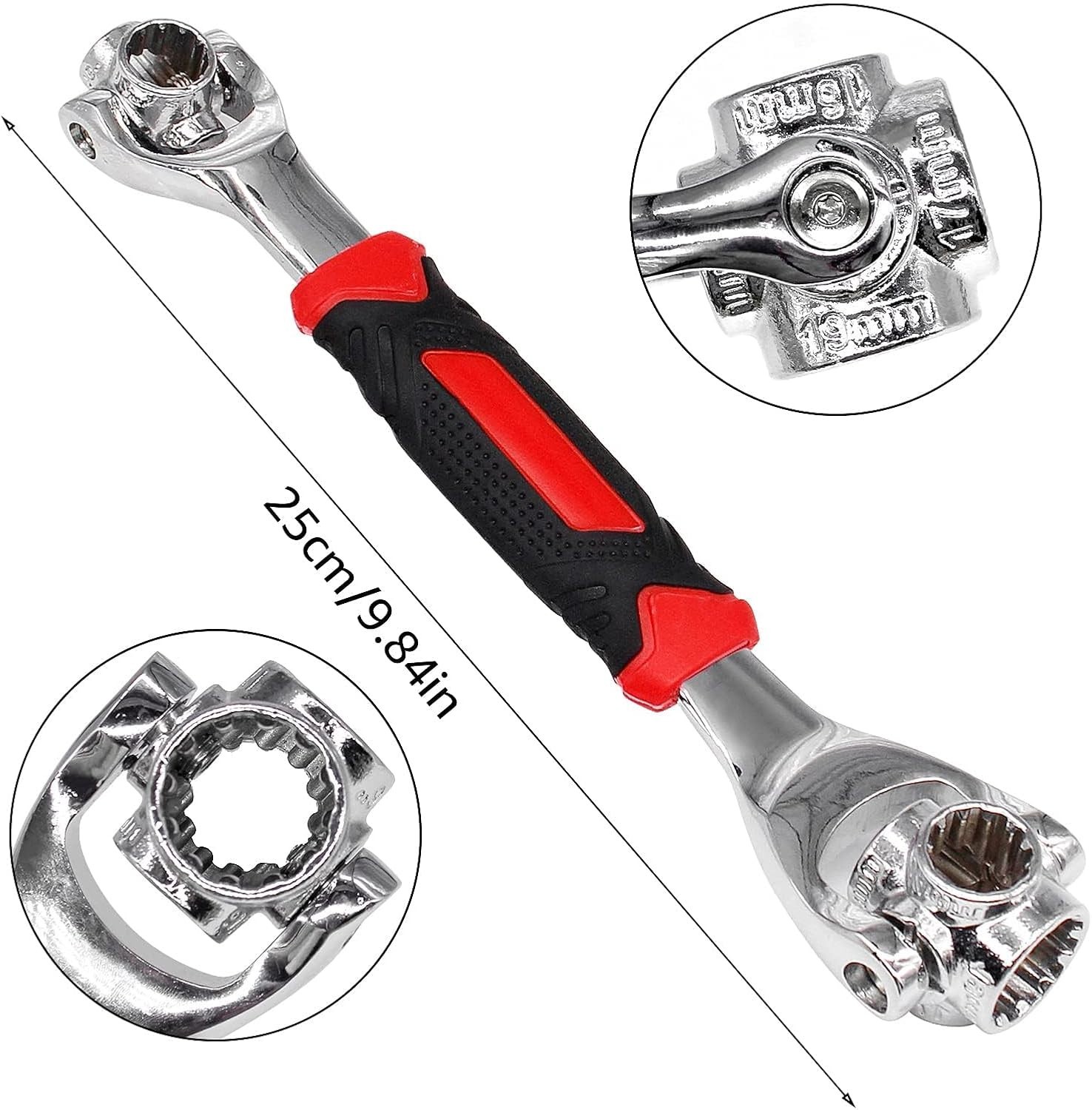 48-in-1 Socket Wrench, 360° Rotating Head, Stainless Steel Tool-USA STOCK