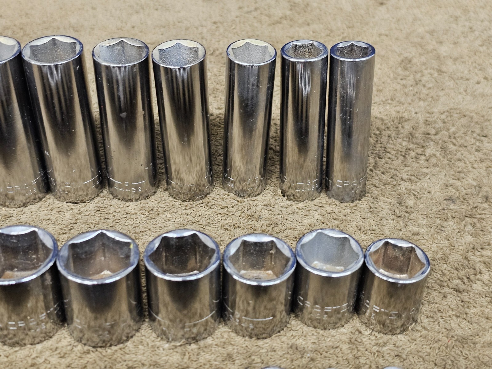 Craftsman G Deep Well Socket Set 3/8 Drive 6Pt Metric 19 18 17 15 14 12 10mm USA