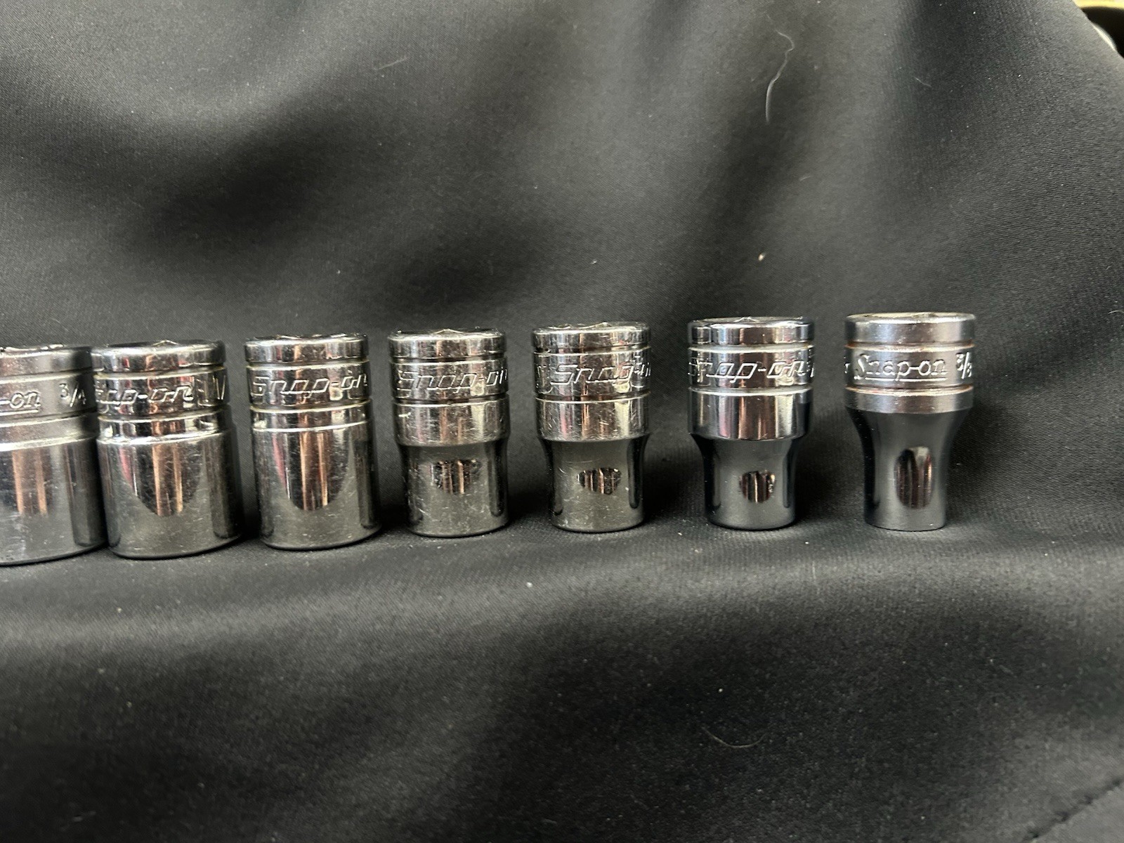 Snap on 13 pc1/2″ Drive 6-Point SAE Flank Drive Shallow Socket Set 1 1/4″ – 3/8″
