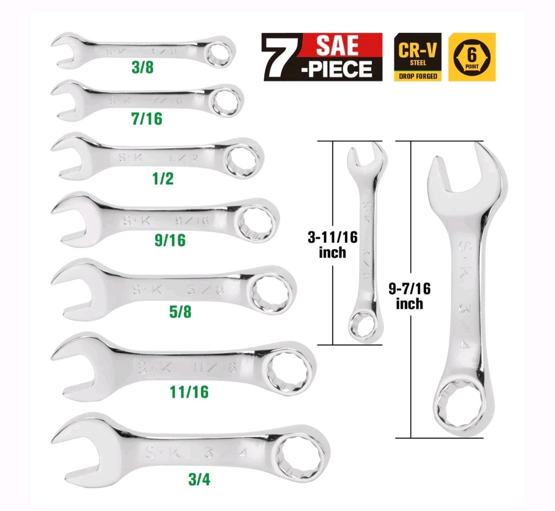 SK Short Wrench Combo Pack Metric Set & SAE Set 12 Point Both Sets NEW Proline