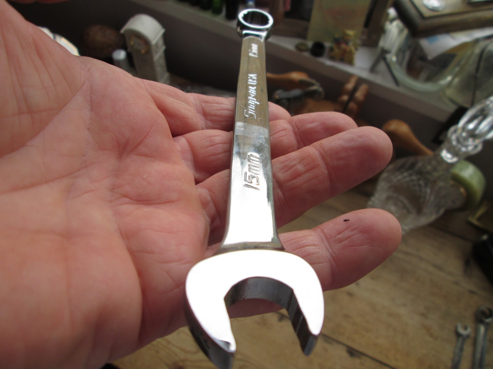Snap On 15mm Combination Spanner Wrench 15 mm SOEXM15 Flank Drive 12 point