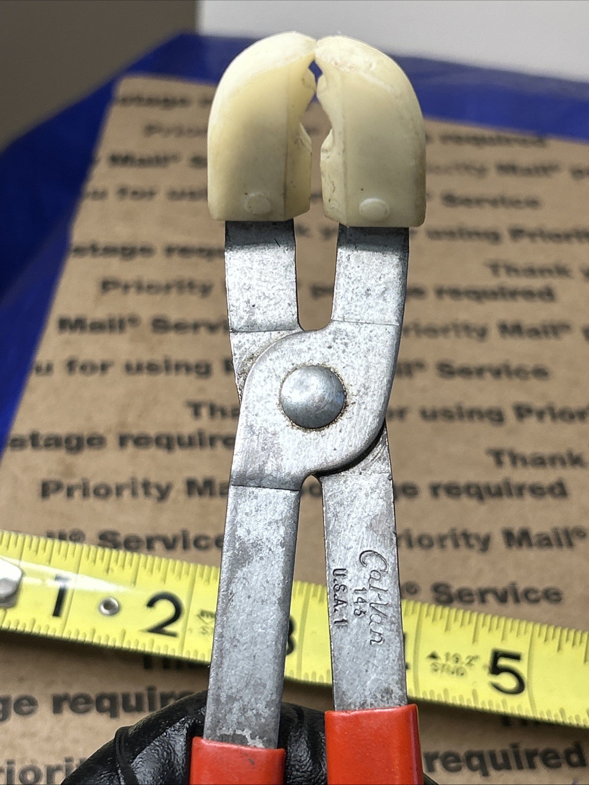 Cal-Van Tools 143 Spark Plug Boot Wire Pliers Nice Red Handle U.S.A.