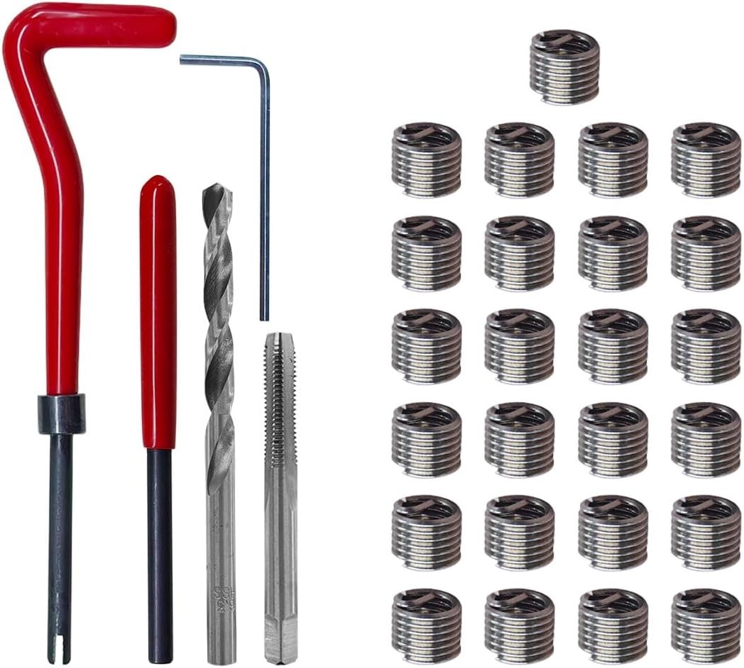 30PCS M6 x 1.0mm Thread Repair Insert Kit, Metric Helicoil Kit M6 x 1.0