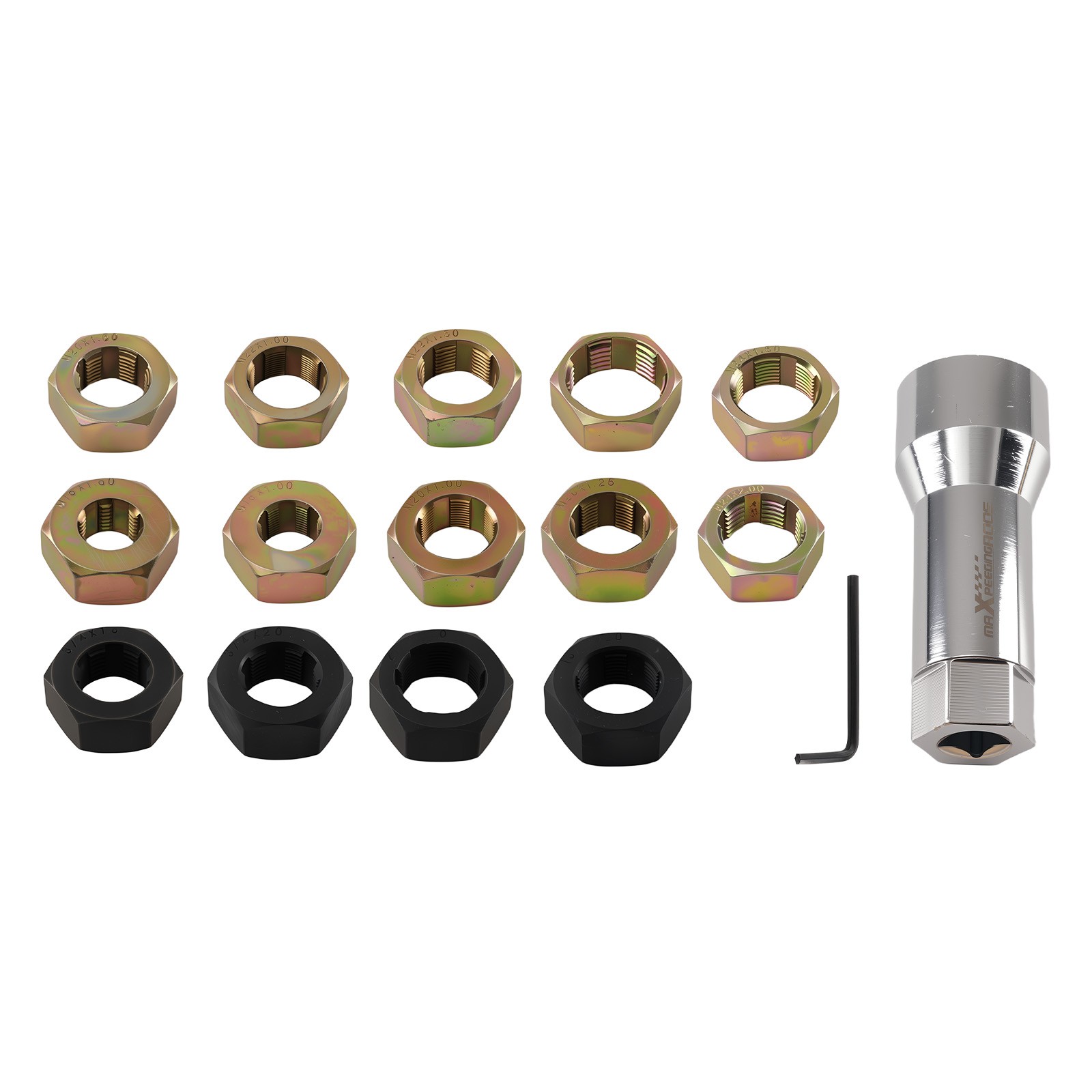Universal Thread Restorer Set M16-M27 SAE for Axle Spindle & Wheel Stud Repair