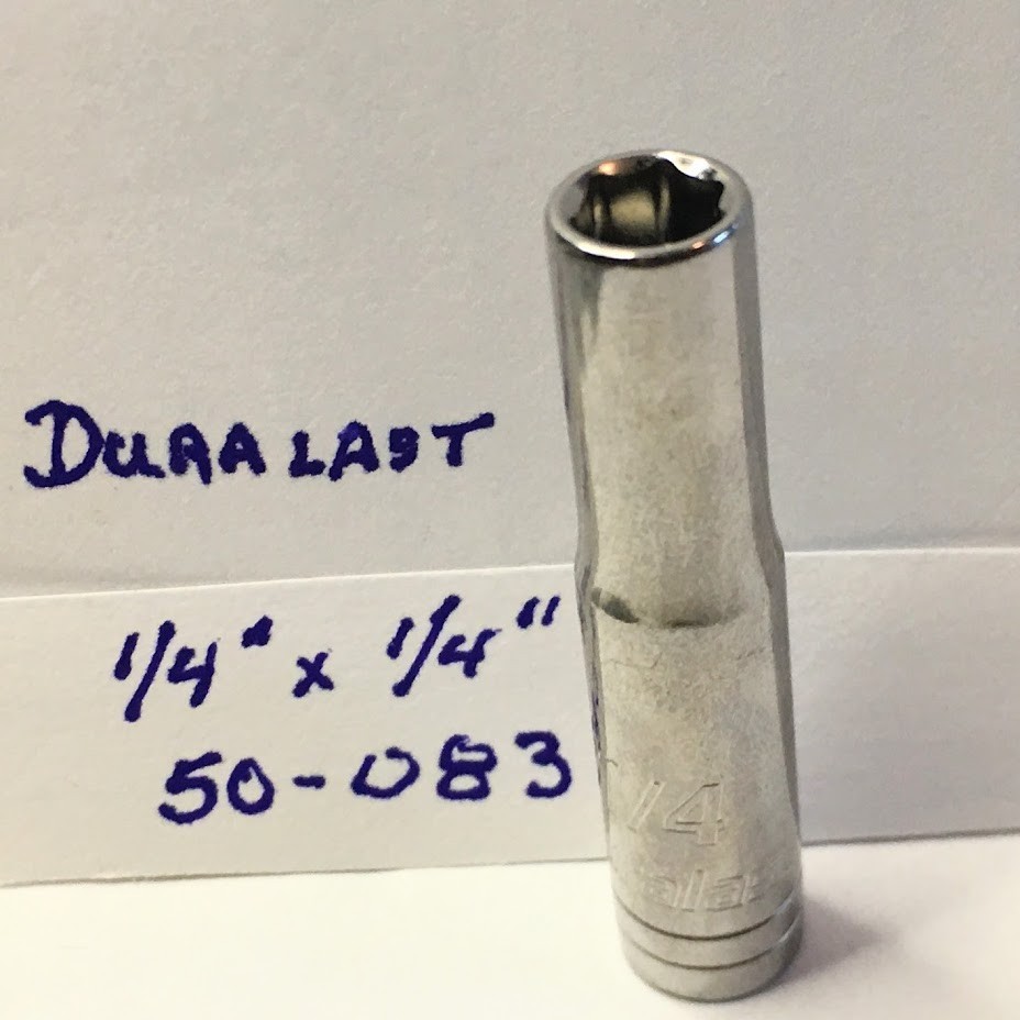 Duralast 1/4″ x 1/4″ Dr Standard Deep Socket -50-083- 6 Pt – Free USA Ship