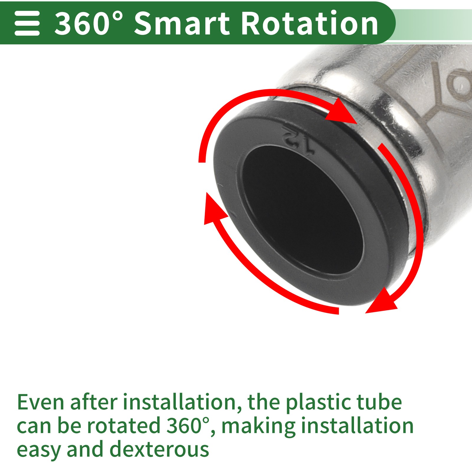 For Push to Fittings 15/32 Check Valve Plast/Met 16mm/3/8 BSPT Black