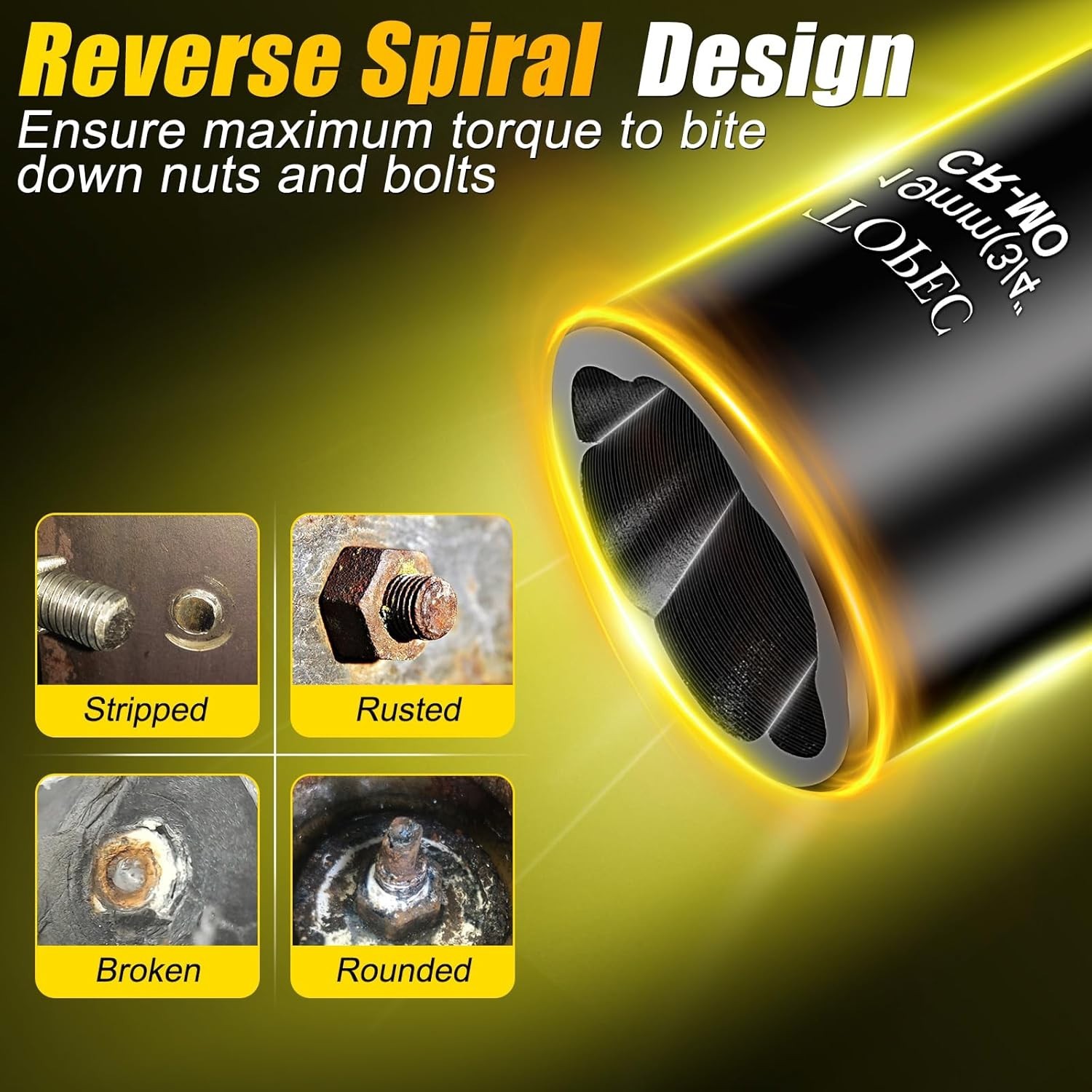 Efficient 19-Piece Lug Nut Extraction Kit – Corrosion-Resistant Steel Tools