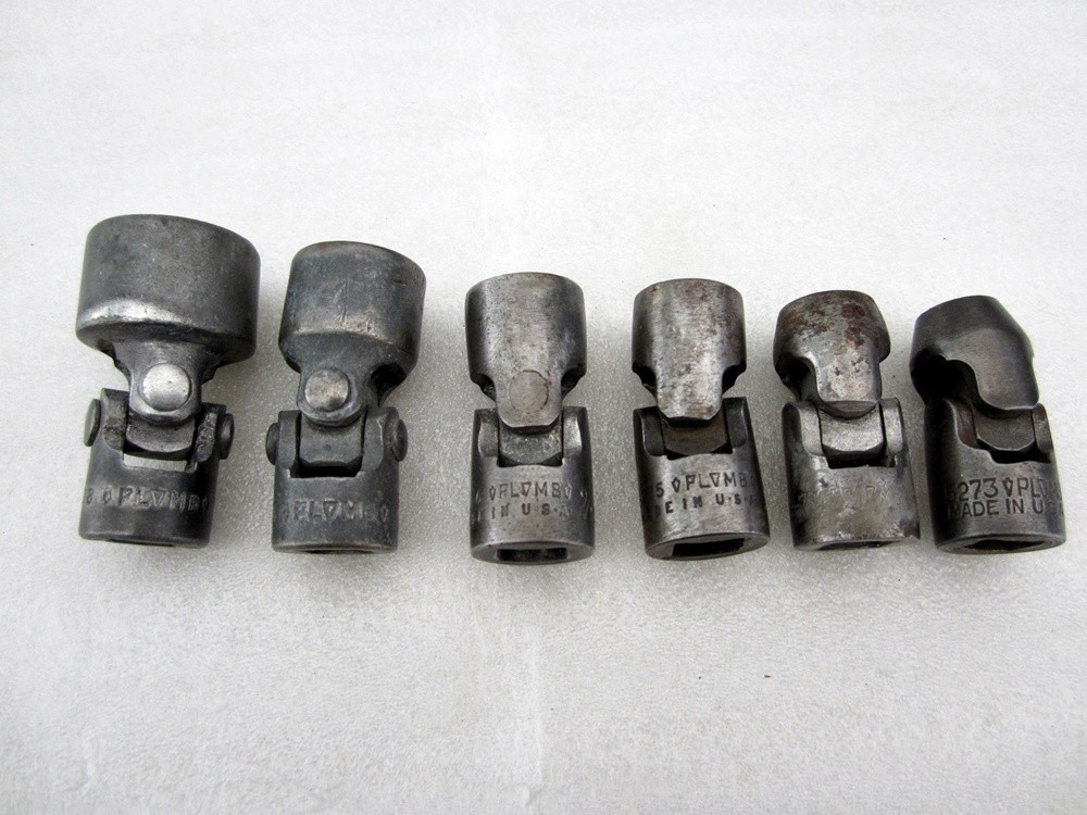 Vintage Plomb 3/8″ Drive 6pc SAE 12pt Flex Head Socket Set USA