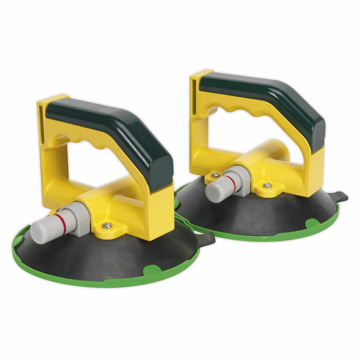 Sealey Vacuum Suction Cup 150mm Pair Windscreen Glass Metal Tiles 30kg