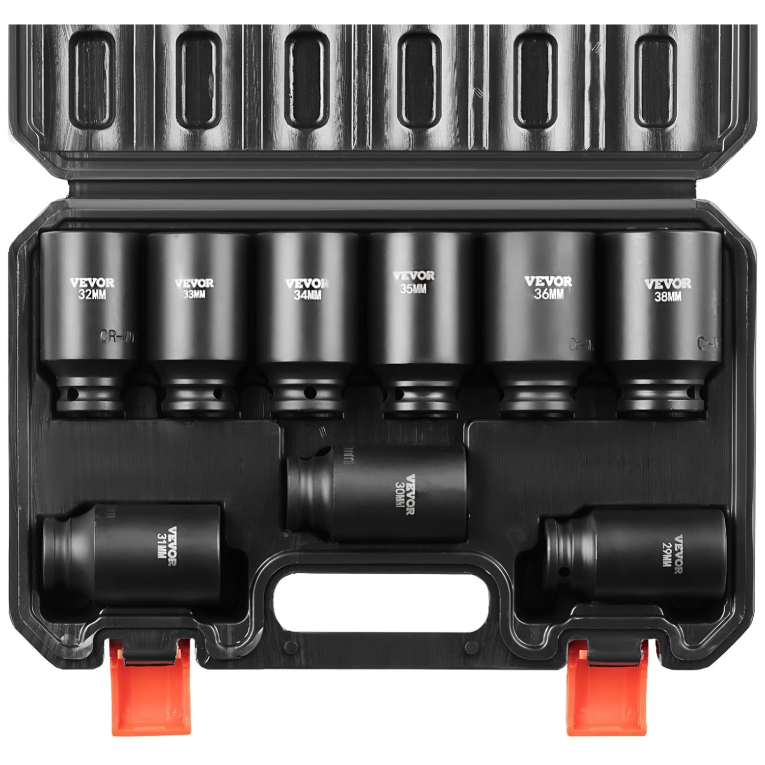 Cr-Mo 1/2″ Drive Impact Socket Set, 9-Piece Metric 29-38mm