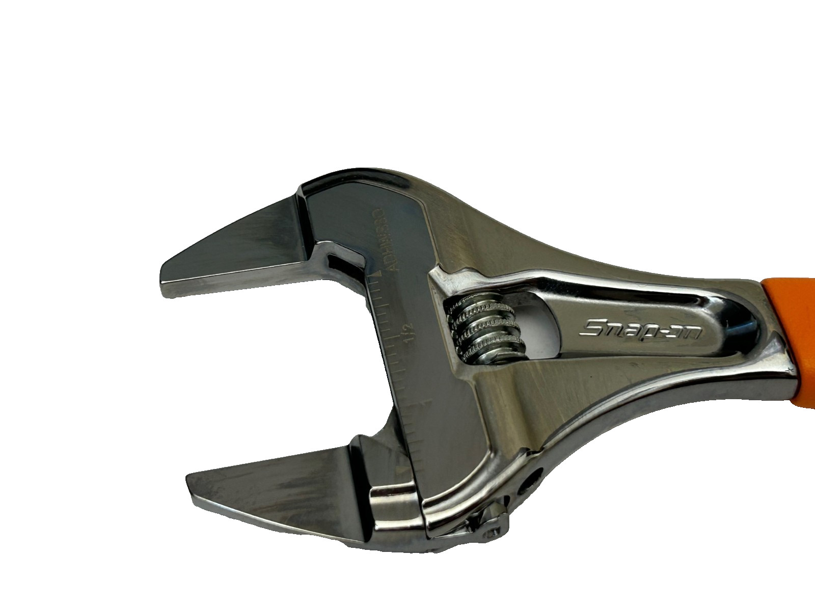 Snap-on Tools ORANGE 8″ SLIM JAW Wide-Mouth Adjustable Wrench ADHWS8O SPAIN NEW