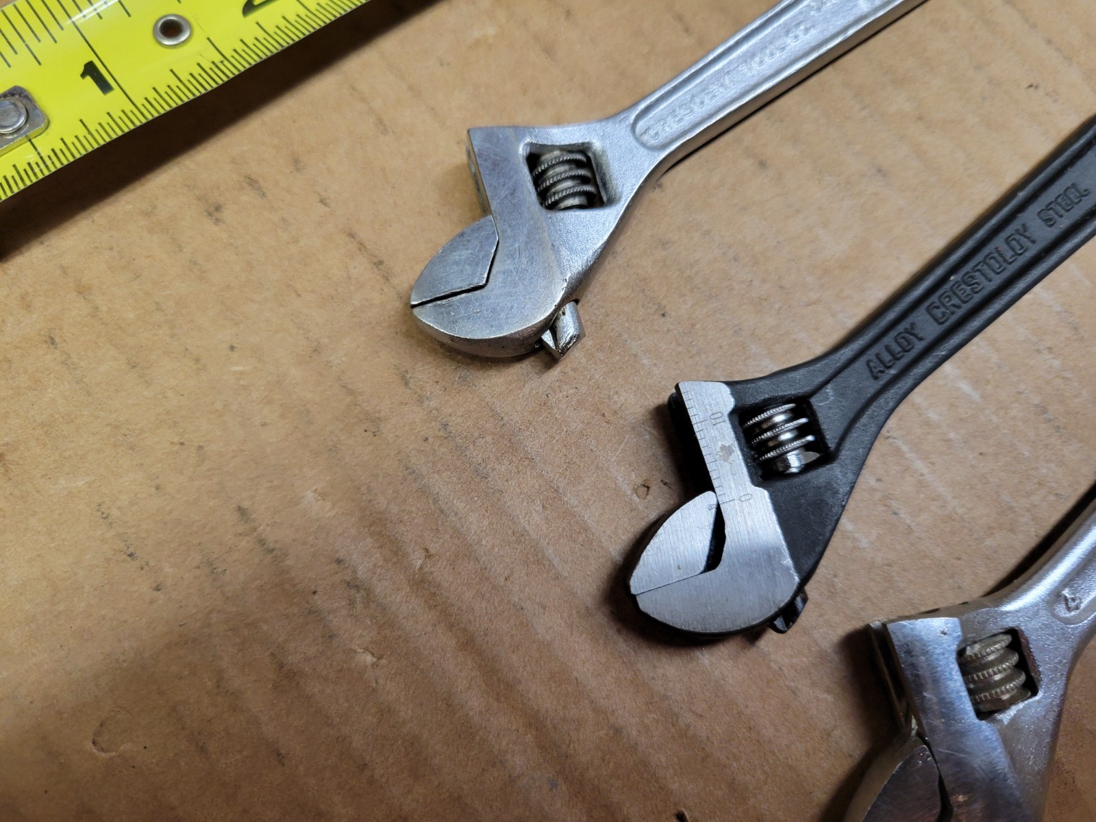 3-Piece 4″ Adjustable Wrench Lot Crestology Crescent Proto