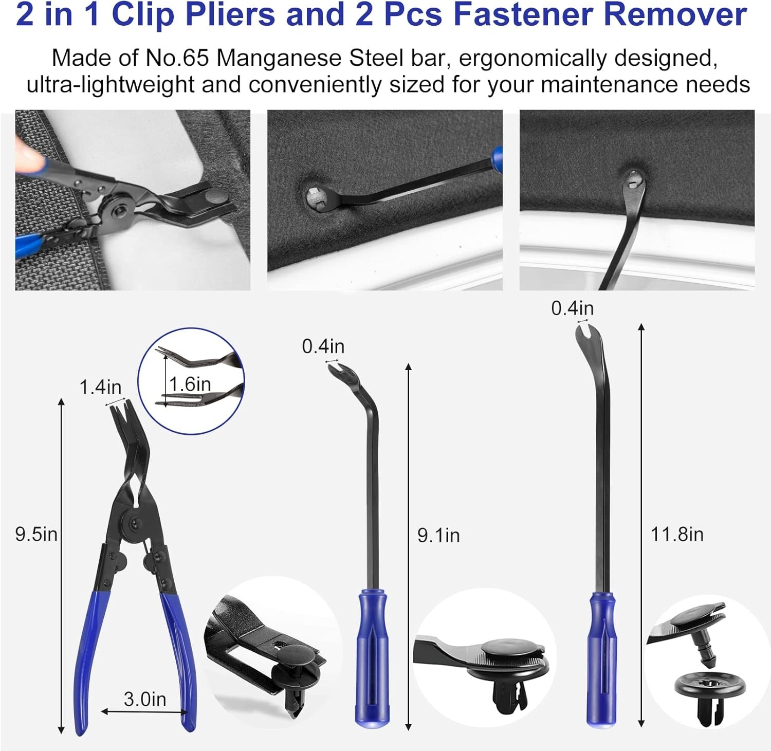 Complete 250-Piece Auto Repair Tool Set: Trim Removal, Clips & Pliers Included