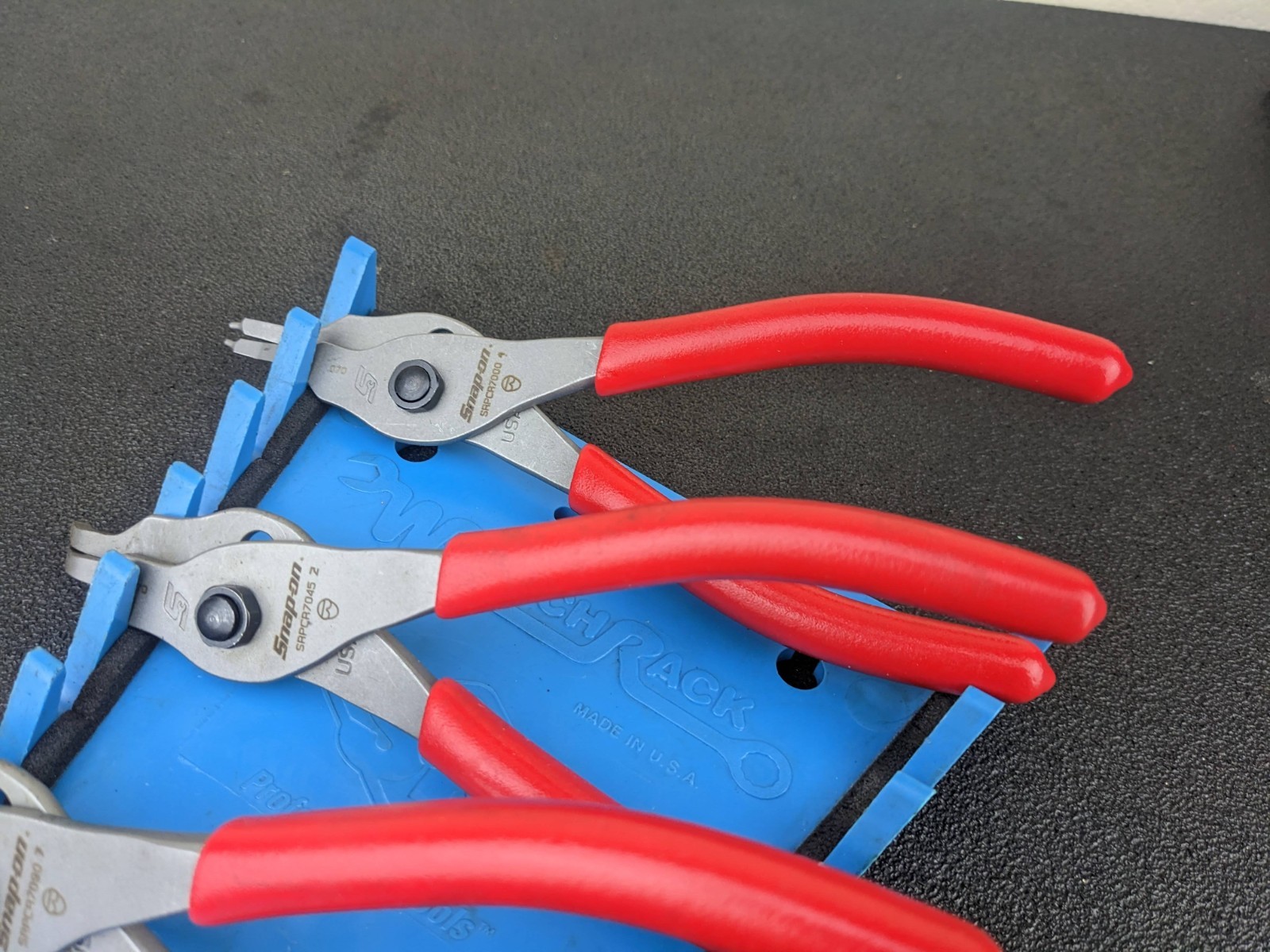 #bn400 Snap-on Tools USA NEW RED 12pc Master Snap Ring Pliers Set SRPCR1200FR
