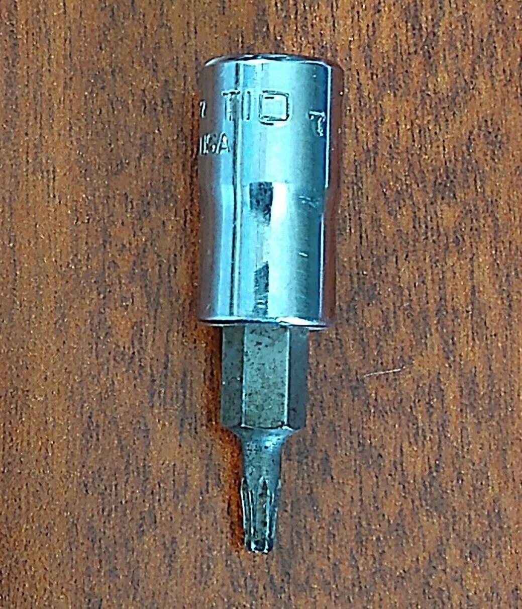 SNAP ON TTX10E, 1/4″ DRIVE, T10, TORX BIT.