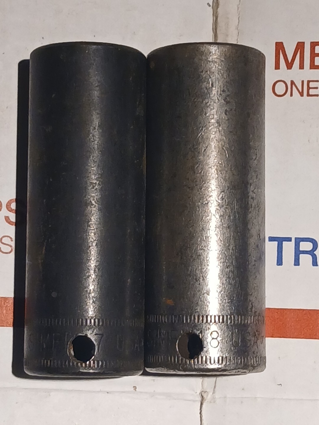 Snap On 3/8 Drive 17mm 18mm Deepwell Flank Drive Impact Sockets