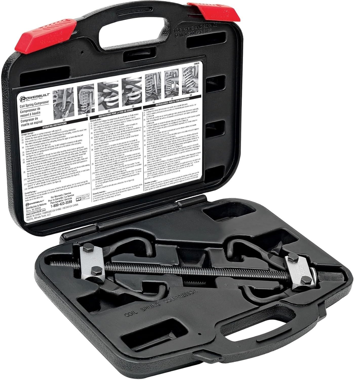All-in-One Coil Spring Compressor Tool for Cars & Trucks – Black, Safe Design