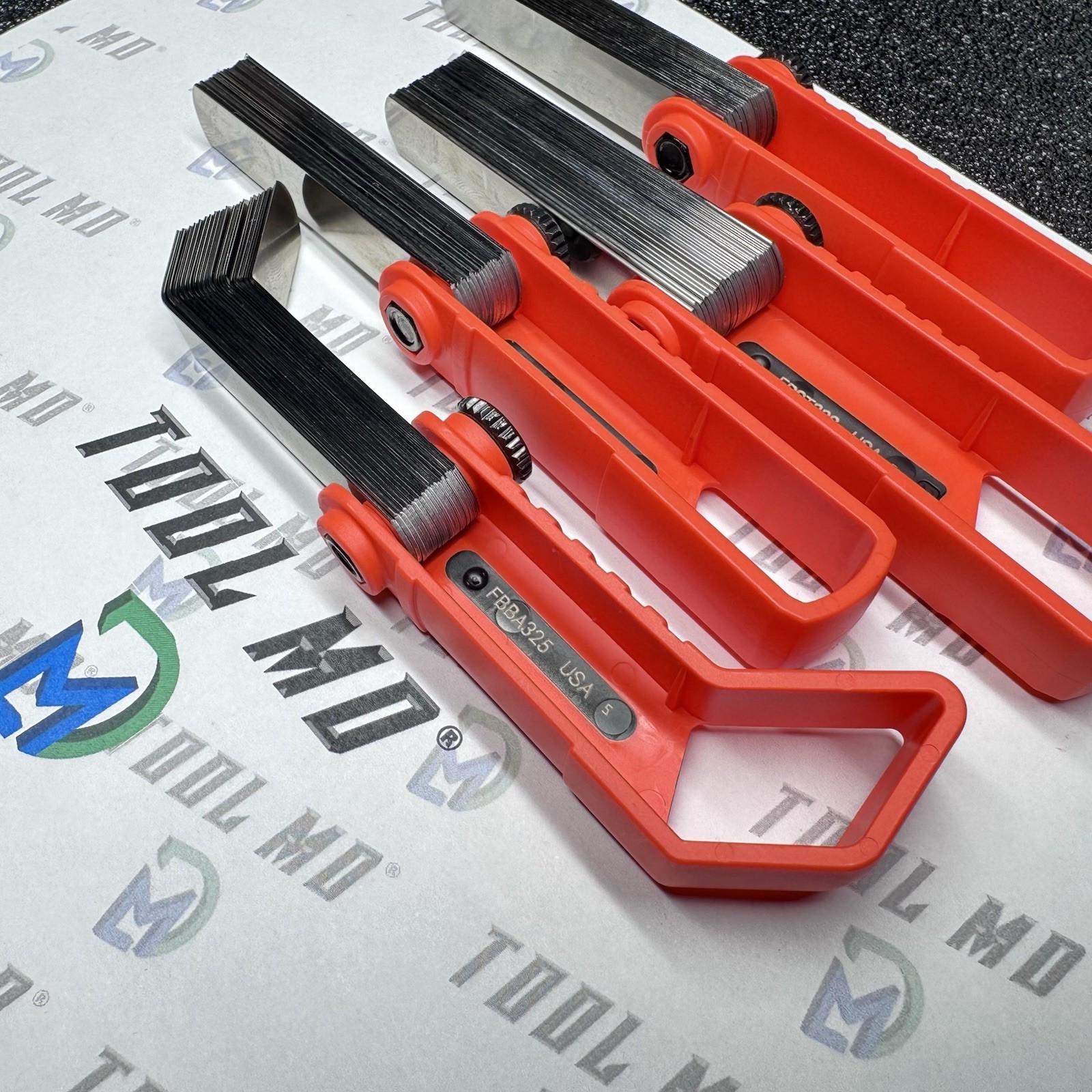 Snap-on Tools USA NEW ORANGE 4pc Offset 45° & Straight Feeler Gauge Blade Sets