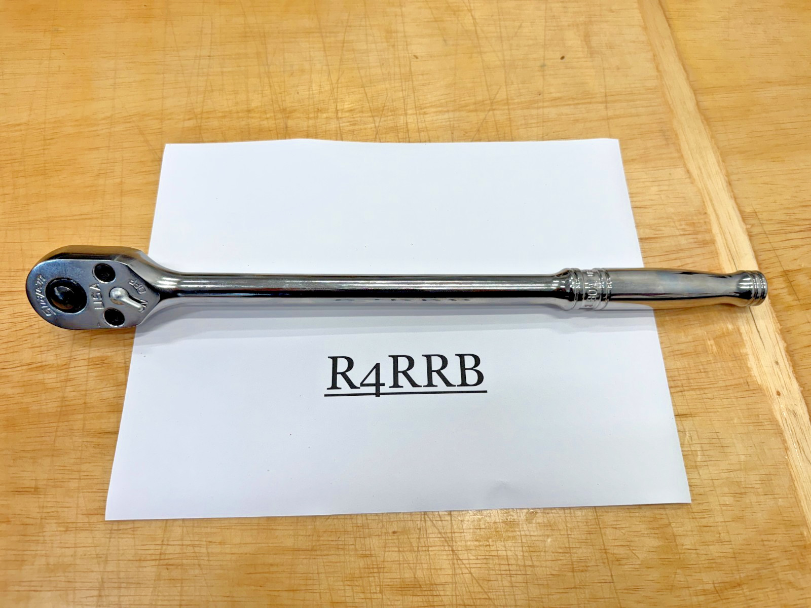 Snap-on Tools USA 1/2″ Drive 15″ Long Chrome QUICK RELEASE Ratchet SRL80A ding