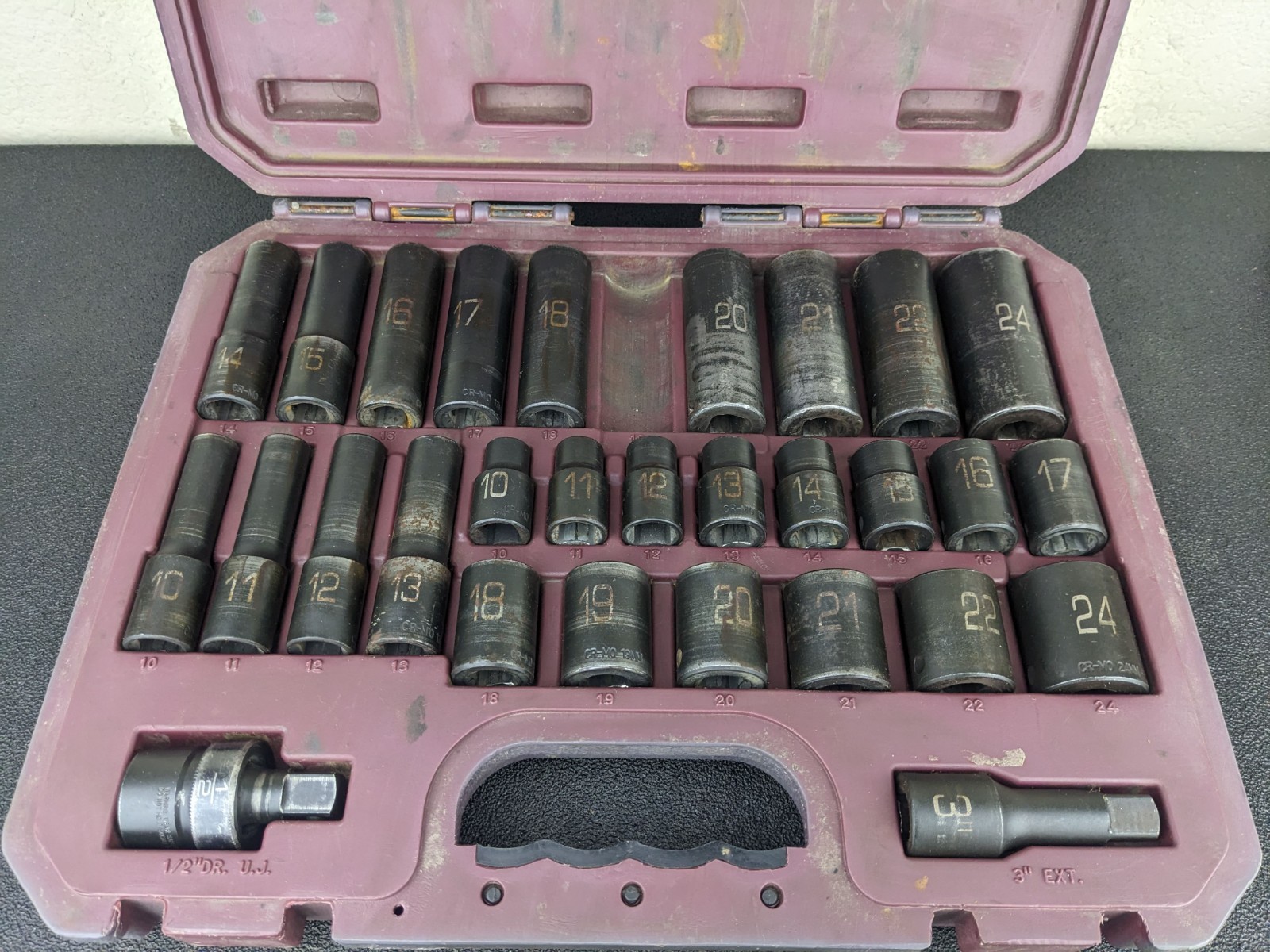 #bo053 MATCO SCPM306V 1/2″ METRIC 6-PT ADV SHALLOW & DEEP IMPACT SOCKET SET