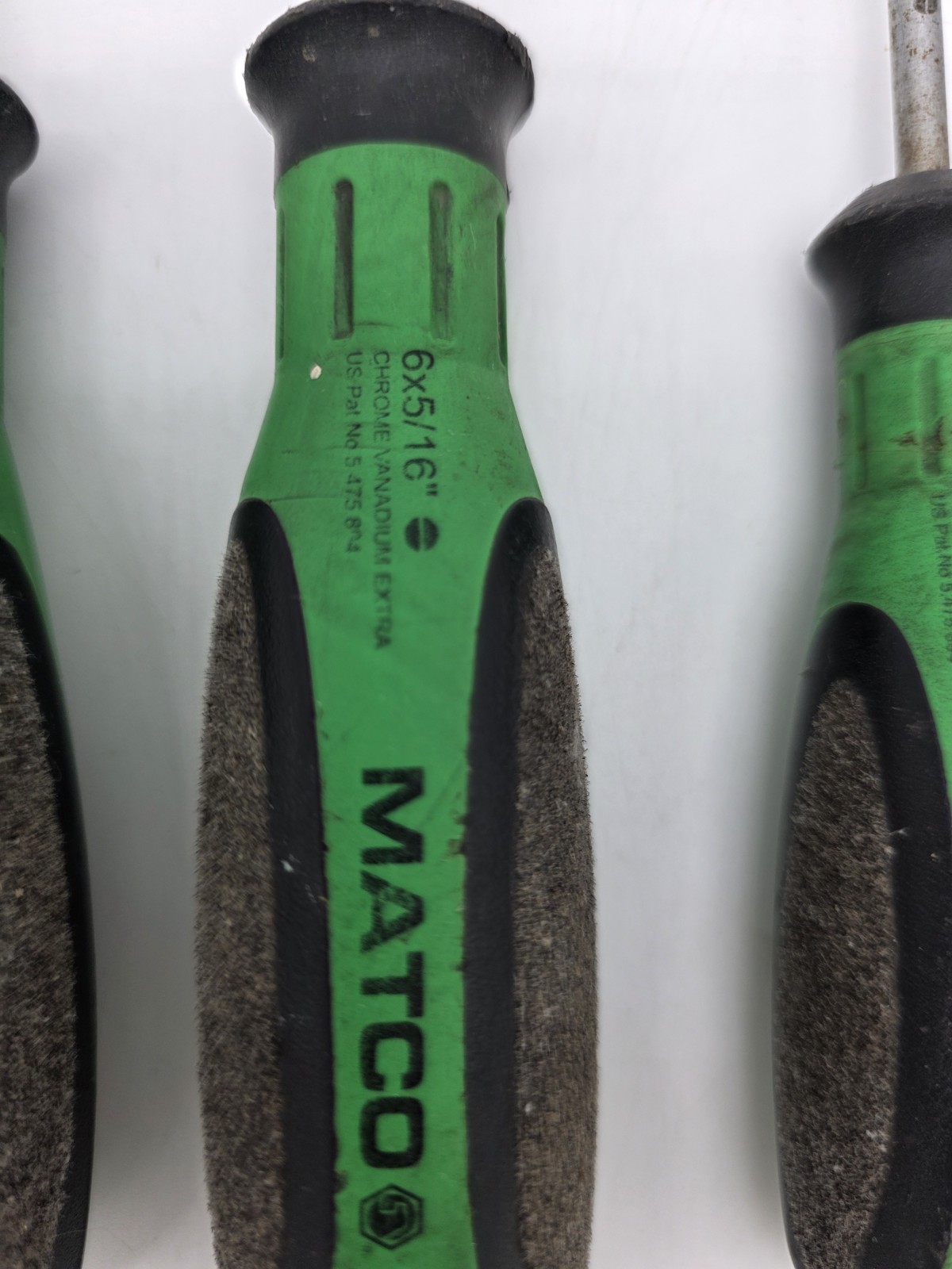 Matco Screwdriver Set Ergonomic Felt Grips Witte Germany 5 Pieces Green