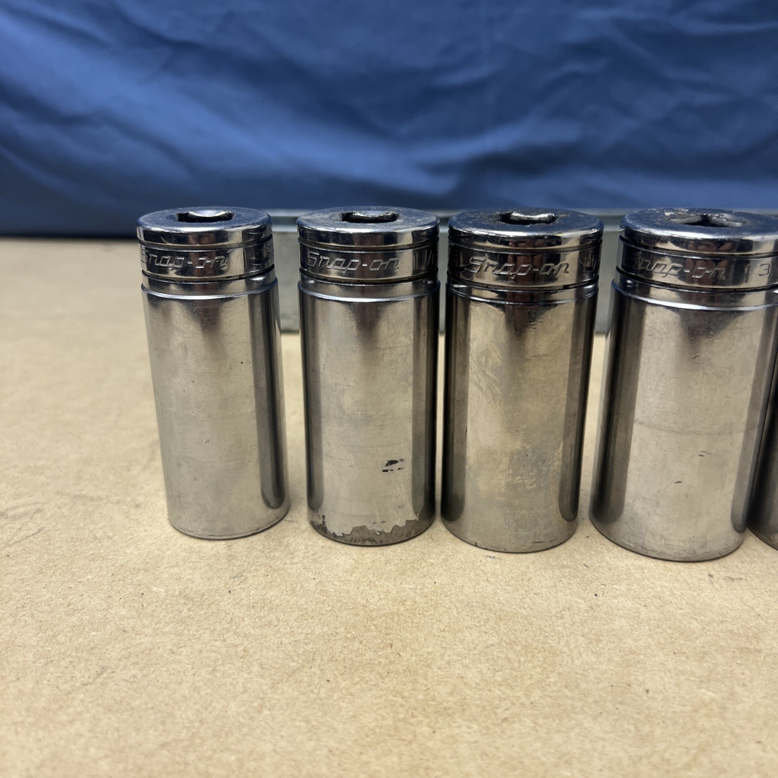 SNAP-ON 1/2″ Drive Deep Socket Set 6 Point TS Series Lot Of 9 – In Description