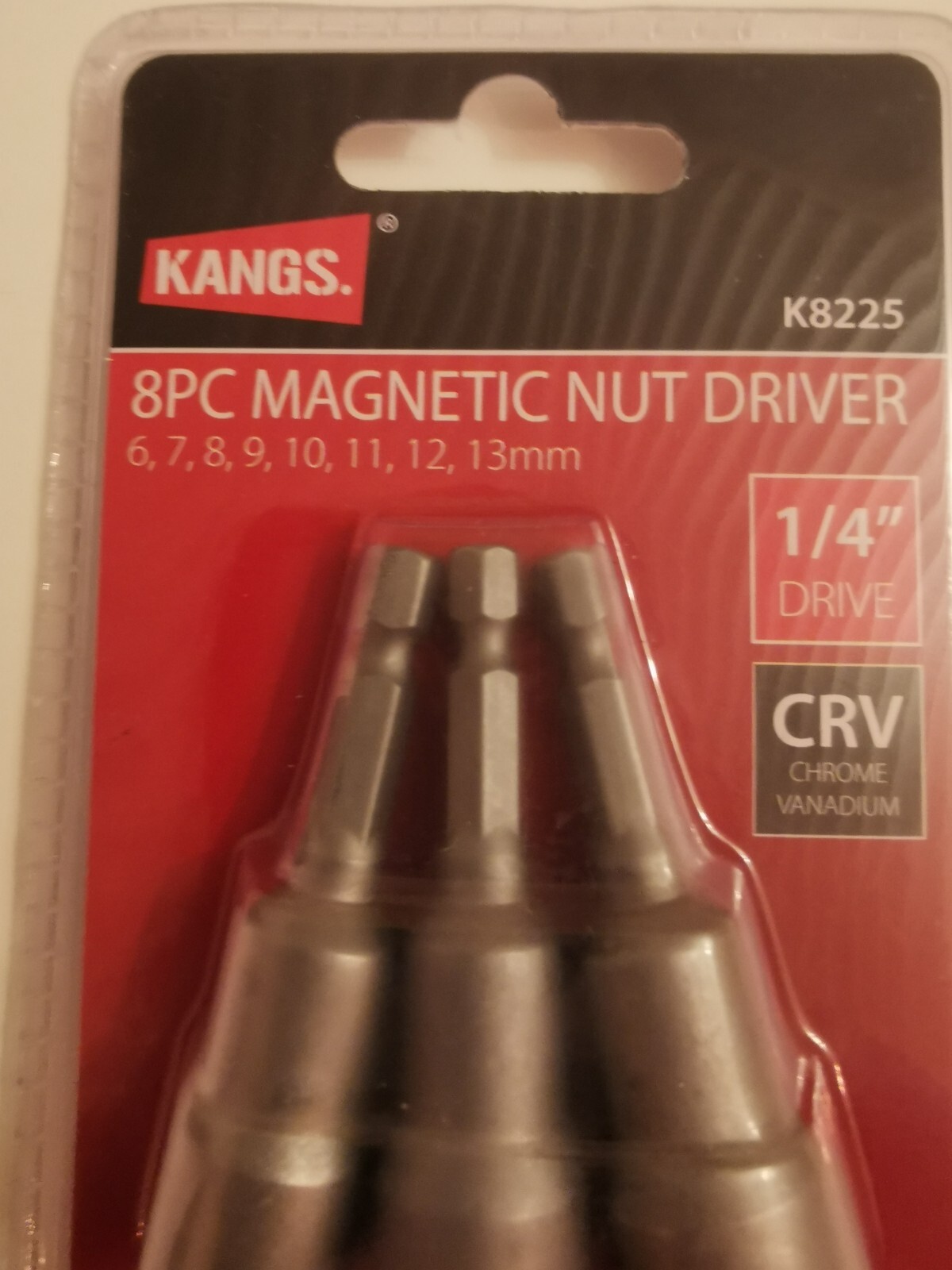 Kangs 8pc magnetic nut driver 1/4″ drive 6, 7, 8, 9, 10, 11, 12, 13mm