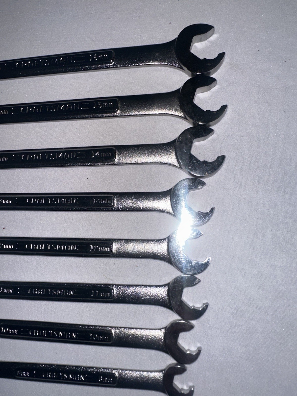Lot Of 8 Craftsman Professional VA Speed Wrenches 8/10/11/12/13/14/15/16 MM USA