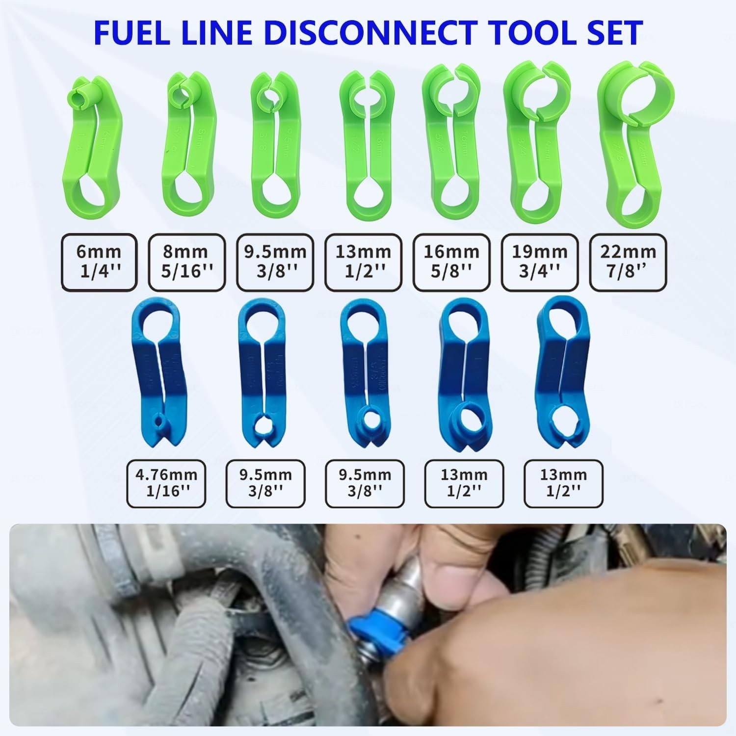 ZKTOOL 46Pcs Master Quick Disconnect Tool Set Fuel Line Disconnect Tool Kit