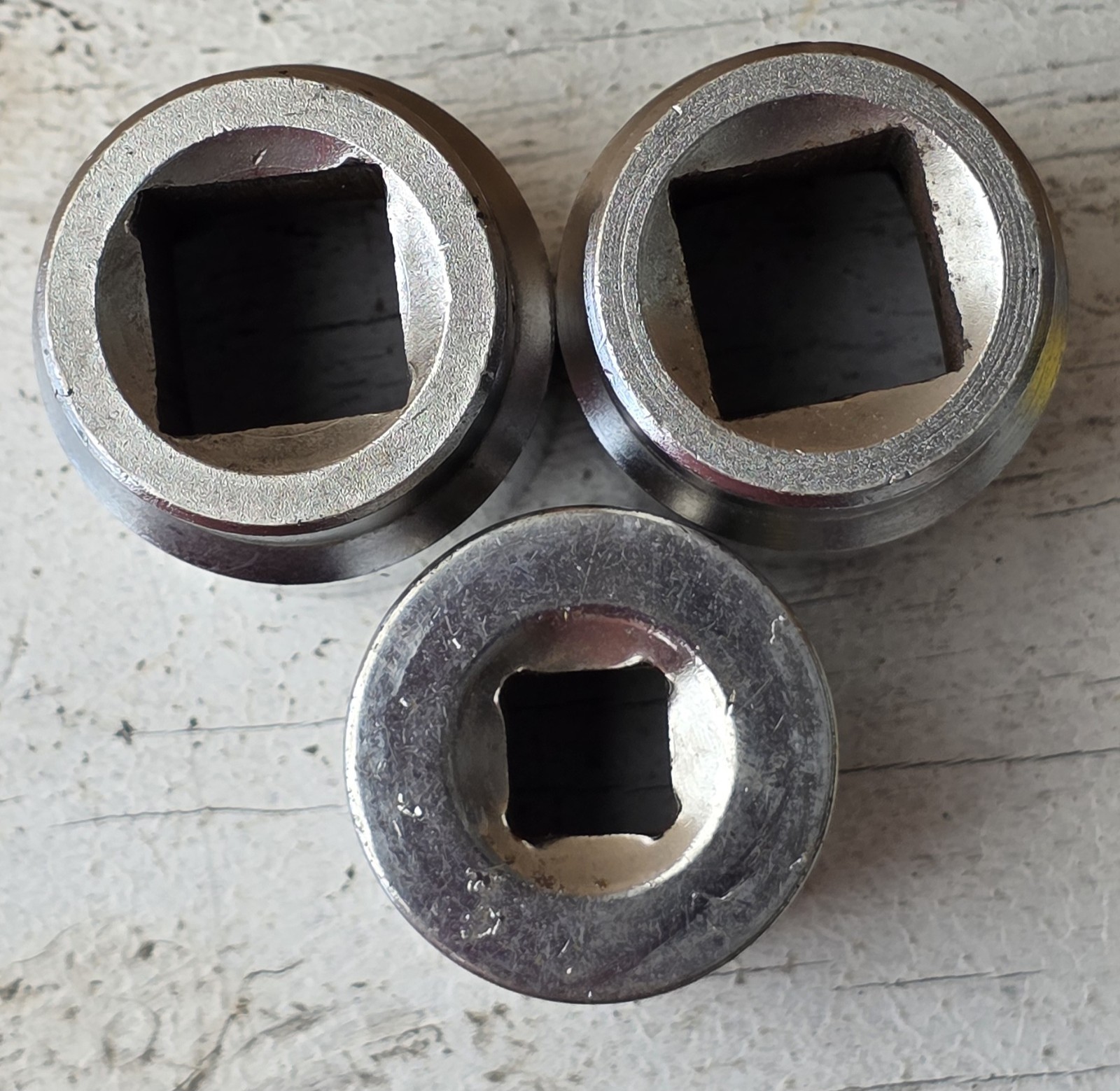 Lot Of 3 K-D Sockets U.S.A. (1-1/8″, 1-3/16″ & 30MM) 3/4″ & 1/2″ Drive, 12pt