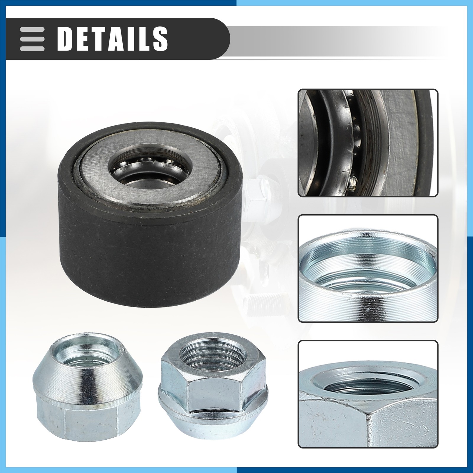 Wheel Stud Installer Tire Studding Tool with Hex Wheel Lug Nuts Silver Tone 1 pc