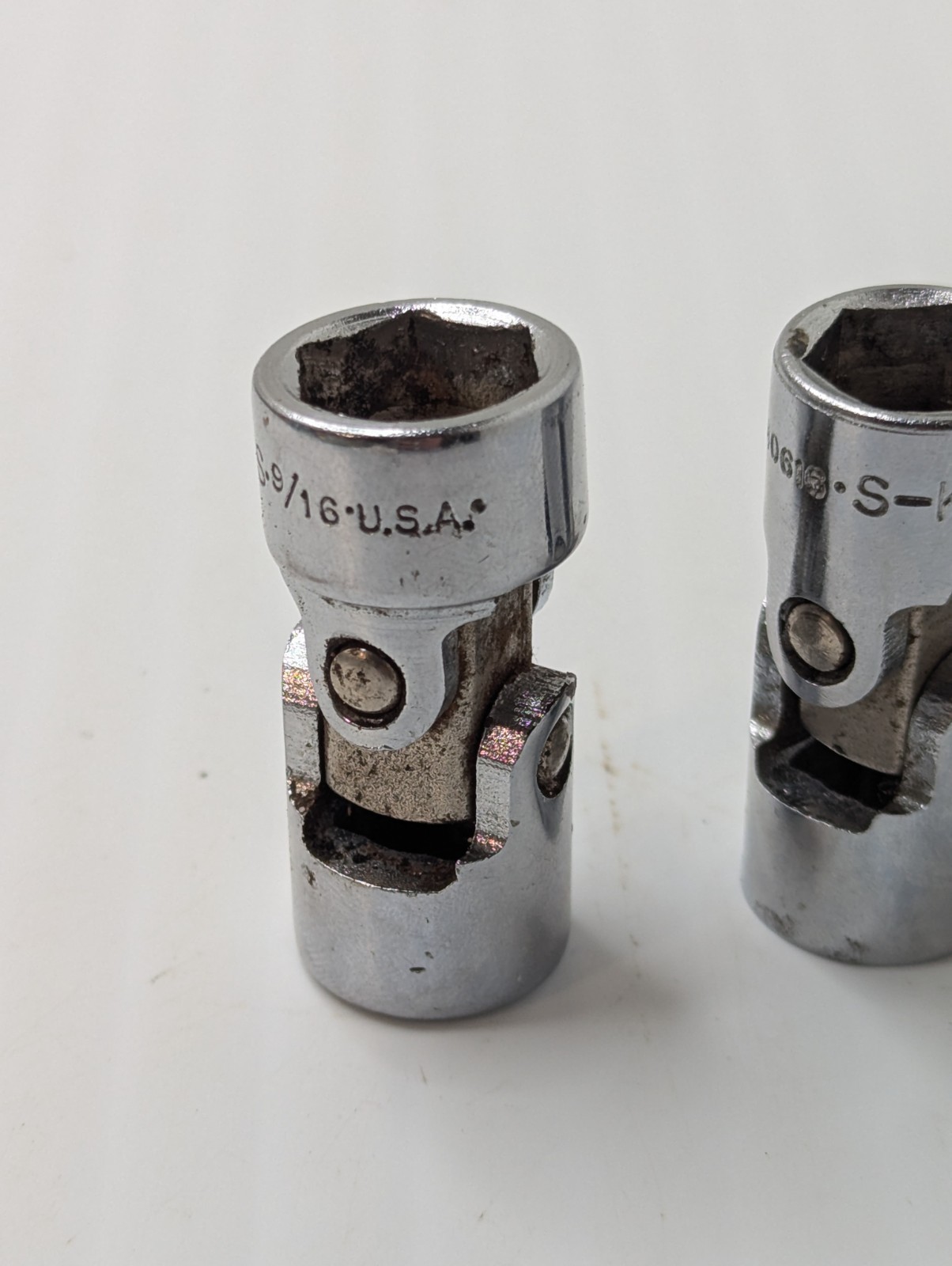 Lot Of 3 S-K 3/8″ Drive Universal Swivel Sockets 6-point 7/16, 1/2 & 9/16