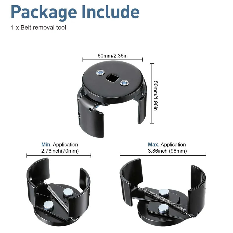 Adjustable Two Jaw Oil Filter Wrench Tool for Easy Oil Change Remove Install