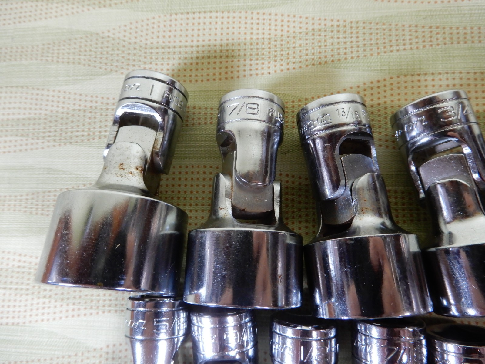 Snap-On Swivel End Socket Set 3/8 Drive 11 Pieces Great Condition VX