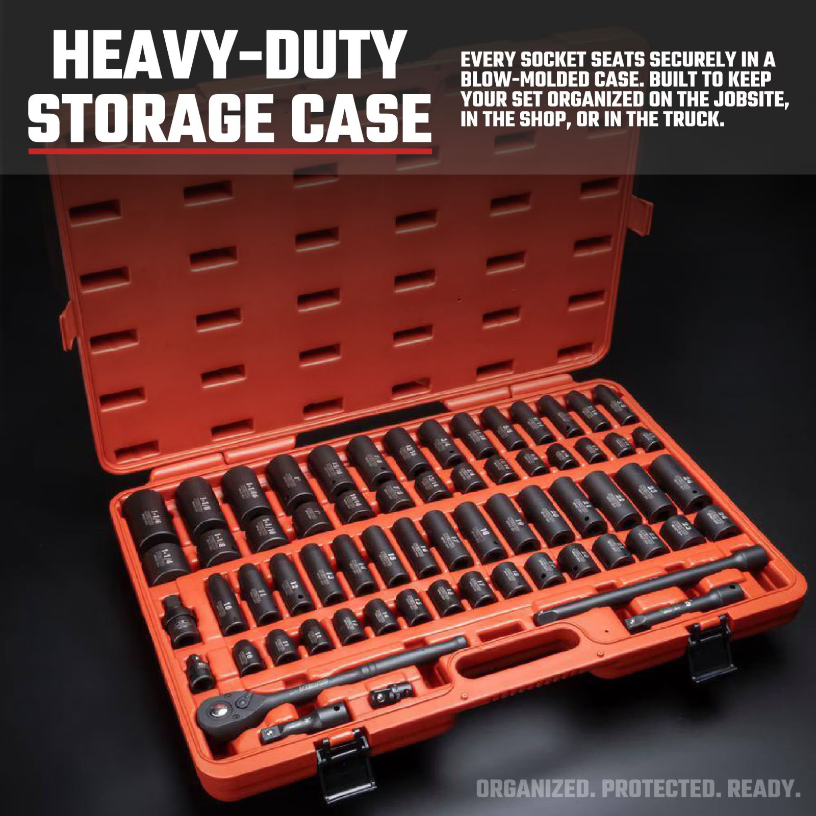 NEIKO 02448A 1/2″ Drive Master Impact Socket Set, 65 65 Piece, Sae and Metric