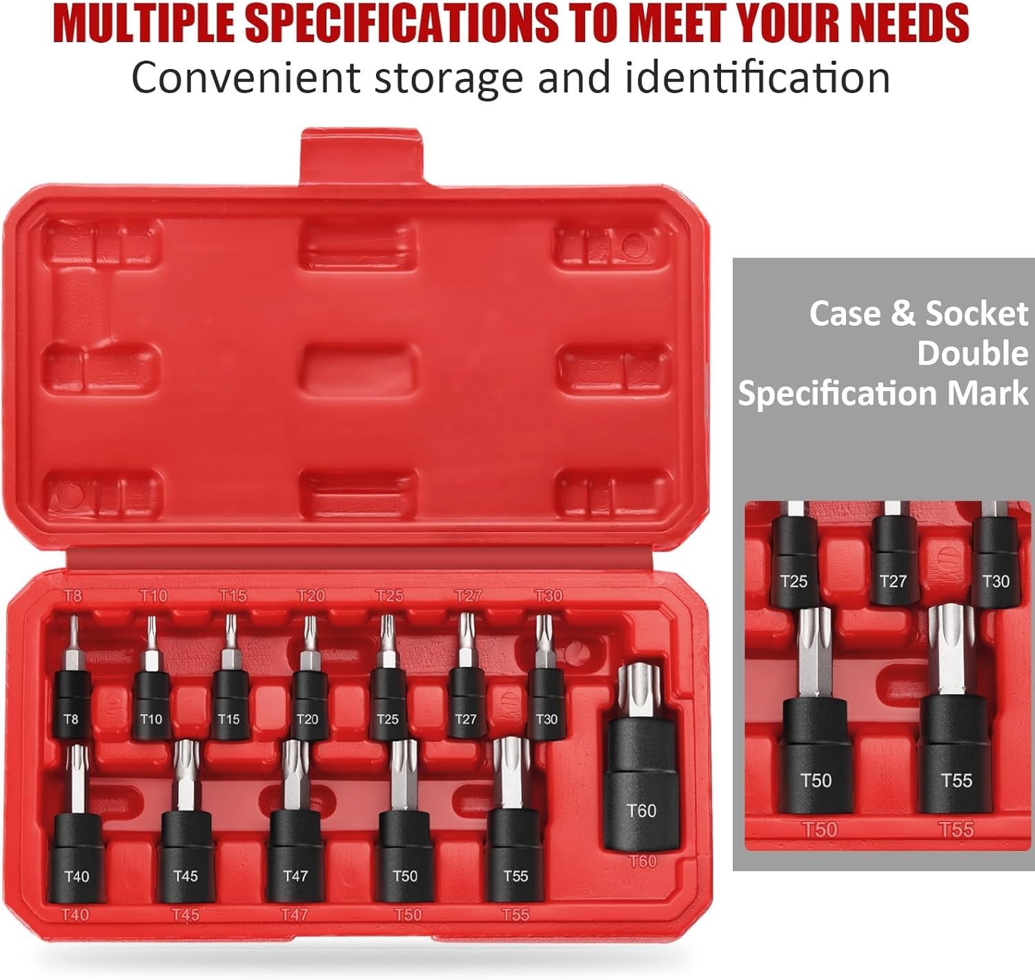 13-Piece High-Quality Torx Bit Socket Set with Secure Storage – S2 Steel & CR-V